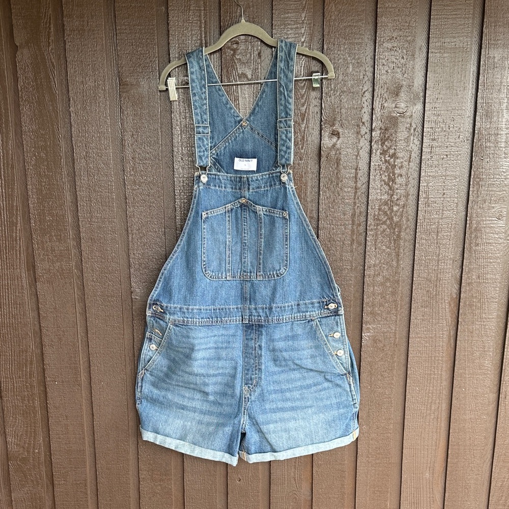 Old Navy Blue Denim coveralls shorts
